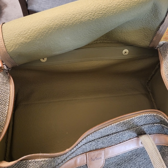 Vintage Hartmann Leather & Tweed Duffel Travel Bag 20” Carry-On Luggage - Picture 8 of 13